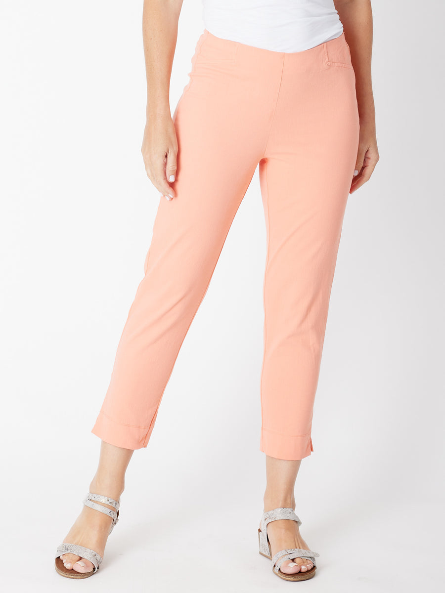 7/8 Slim Cottolen Stretch Pull on Pant - Coral 24152 - S – WD Designs ...