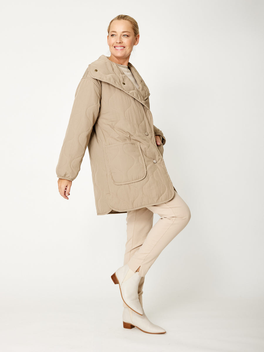 Shot Puffer Coat - Straw - 32026 – WD Designs Wholesale