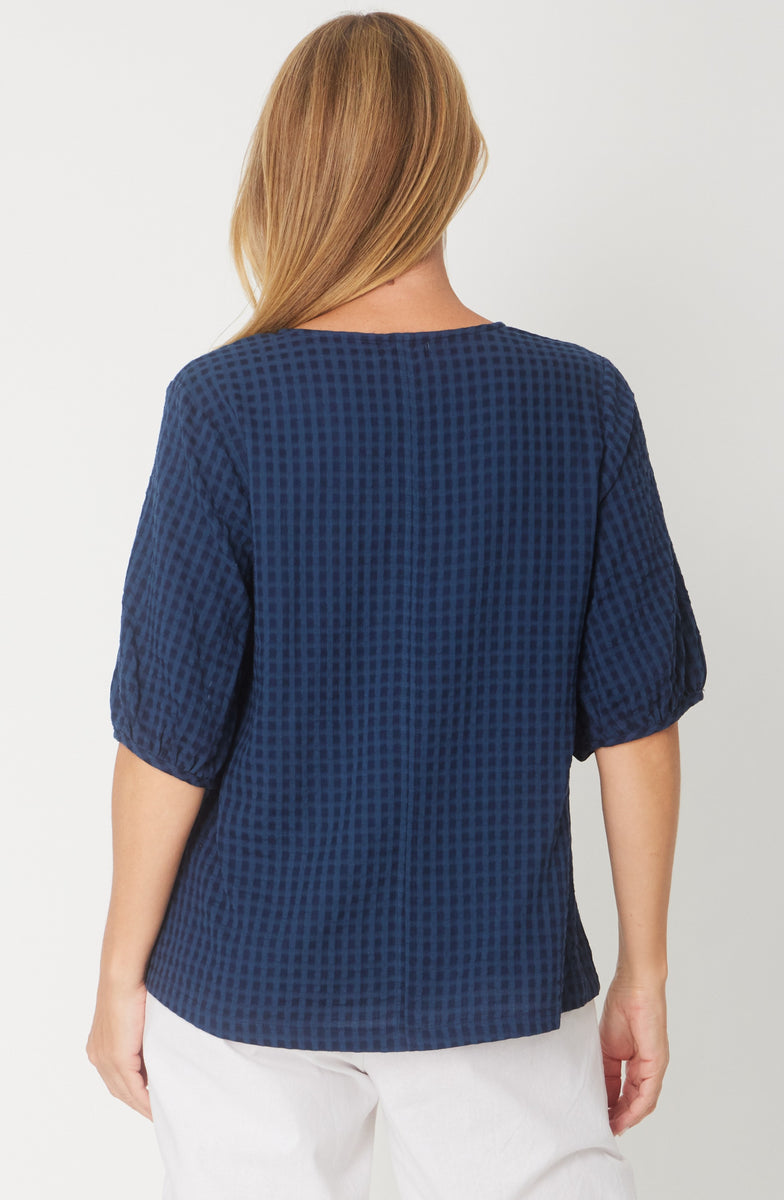 Victoria Textured Top - Blue -31405 – WD Designs Wholesale