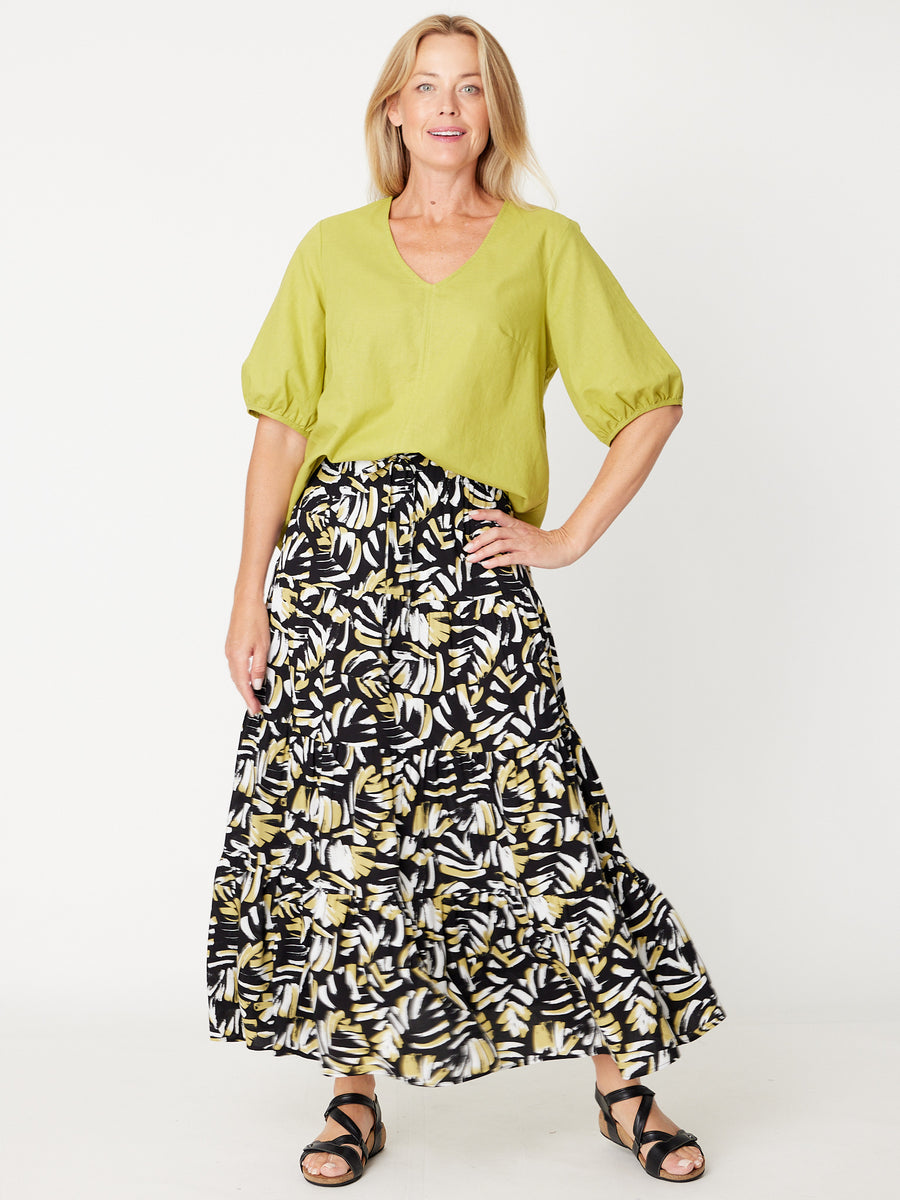 Victoria Linen/Cotton Core Top - Lime - 31409 – WD Designs Wholesale