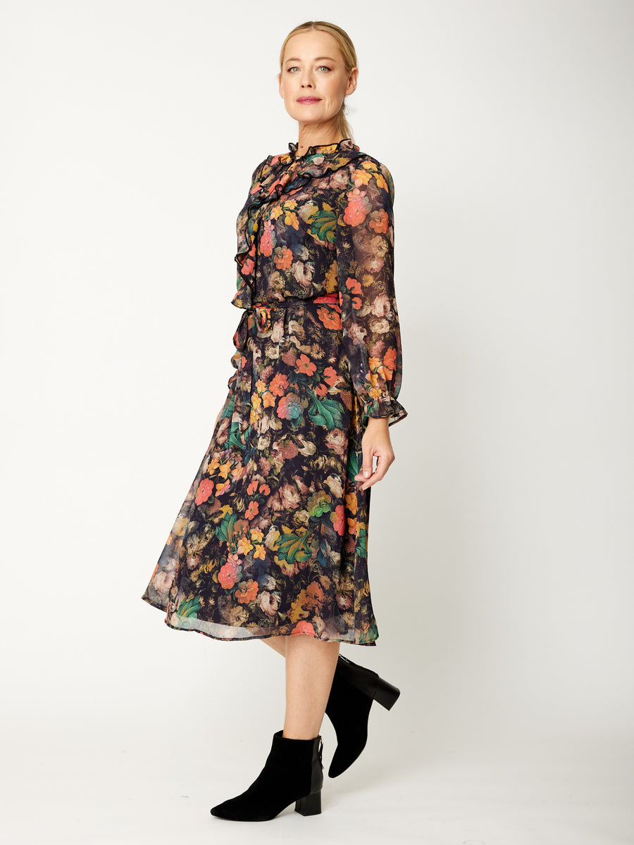 Wanetta Midi Dress - Black Print - 31815 – WD Designs Wholesale