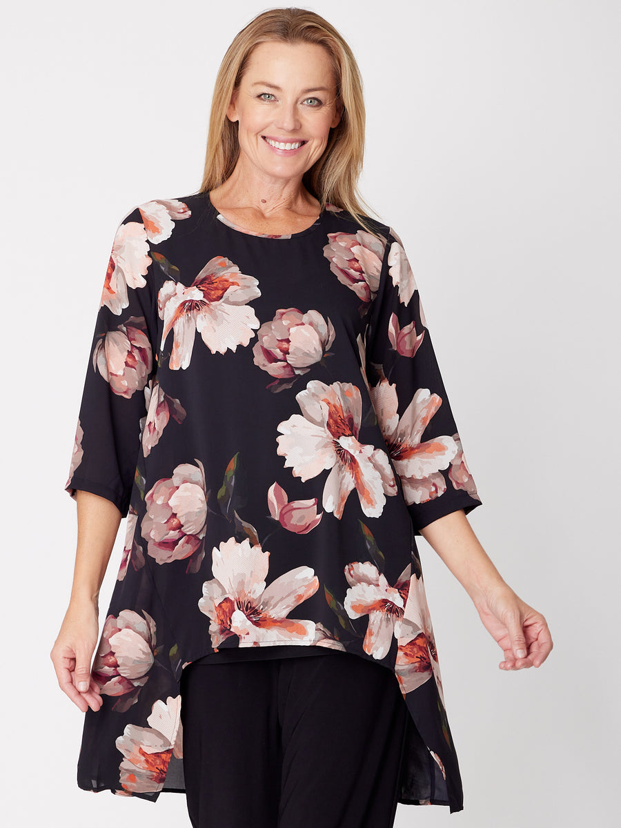 Wren Tunic Top - Black- 31895 – WD Designs Wholesale