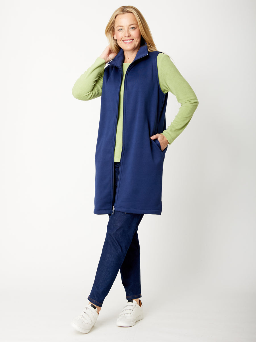 Full of Fleece Vest - Navy - 32161 – WD Designs Wholesale