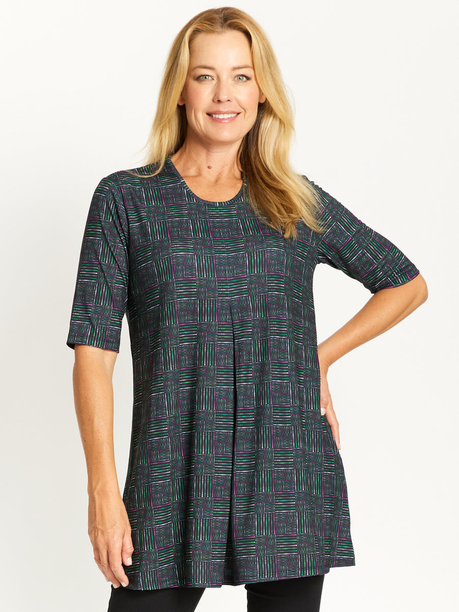 Chelsea Invert Print Top- Emerald -32467 – WD Designs Wholesale